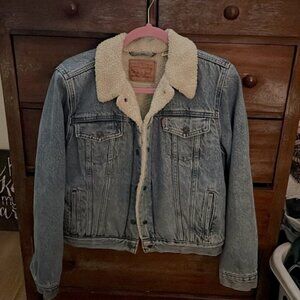 Vintage Levis Jacket Men M Sherpa Lined 80s Trucker Type 3 527 Denim‎ Americana